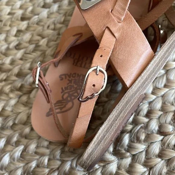 Ancient Greek Sandals x Peter Pilotto Alethea stud cross front leather sandals