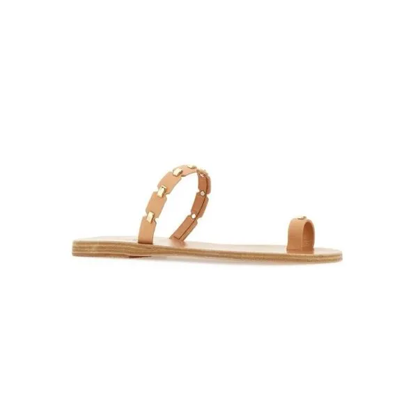 Ancient Phaedra Greek Sandals Phaedra Slip-On Sandals in Natural Size 37