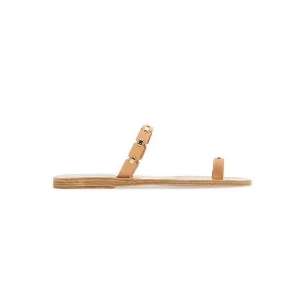 Ancient Phaedra Greek Sandals Phaedra Slip-On Sandals in Natural Size 37