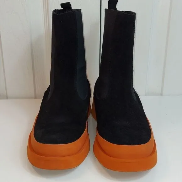 Andre Assous Suede Platform Chelsea Boots Sz 37