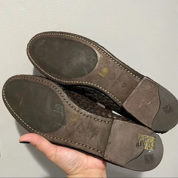 Andrea Ventura Firenze Brown Woven Italian Leather Loafers 43