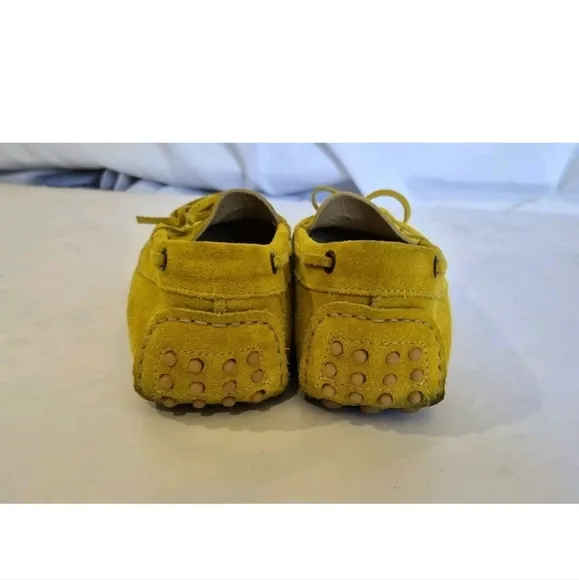 Ann Mashburn Women's Driving Moccasin Loafers in Yellow Suede US 6.5