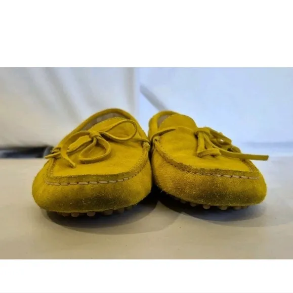 Ann Mashburn Women's Driving Moccasin Loafers in Yellow Suede US 6.5