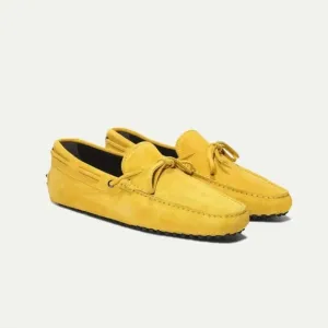 Ann Mashburn Women's Driving Moccasin Loafers in Yellow Suede US 6.5
