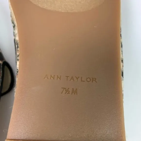 ANN Taylor Anastasia Leopard Espadrille Brown 7.5