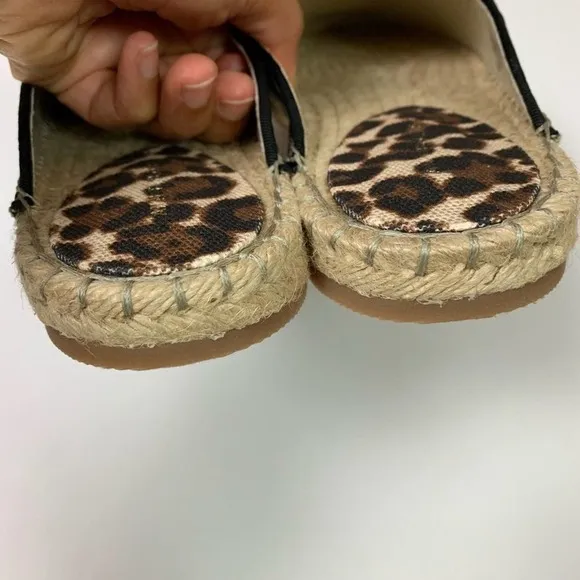 ANN Taylor Anastasia Leopard Espadrille Brown 7.5