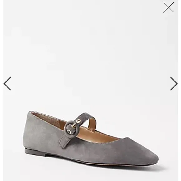 “Ann Taylor” buttery soft gray suede Mary Jane style shoe; size 8;NWOT