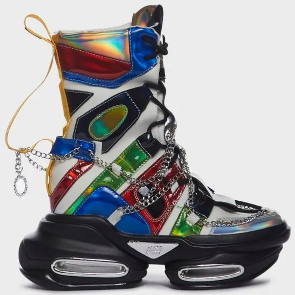 Anthony Wang THE EPIC HOLOGRAM Wedge Sneakers ( BRAND NEW !!!)