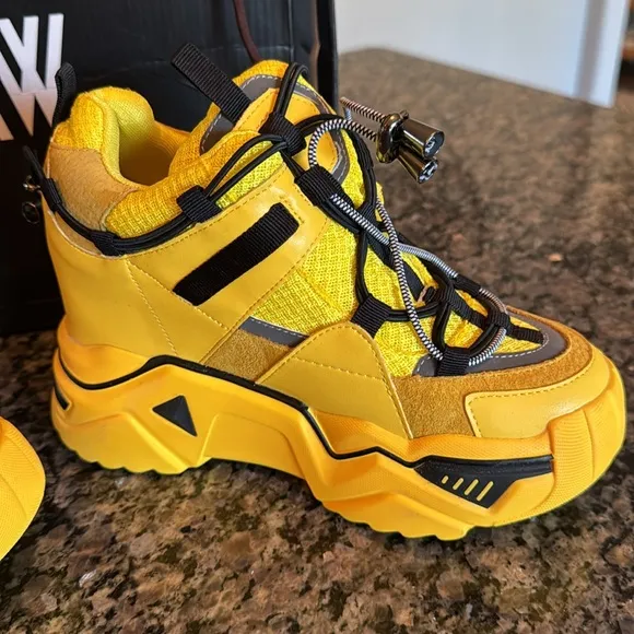 Anthony Wang Yellow platform Sneakers EUC 8