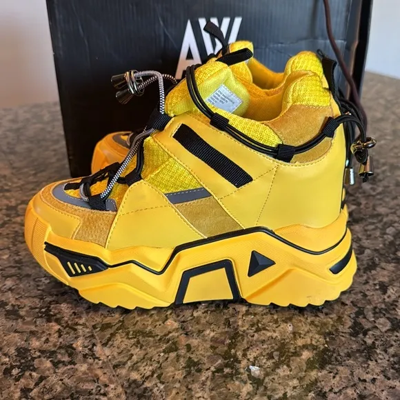 Anthony Wang Yellow platform Sneakers EUC 8