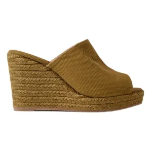 Anthropologie Castaner Bubu Slide Cotton Canvas Jute Wedge Espadrille Sandals