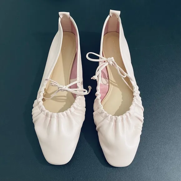 Anthropologie Maryjane Tie Ballet Flats Feminine Romantic Soft Girl Like New