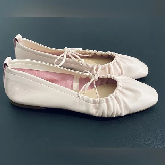 Anthropologie Maryjane Tie Ballet Flats Feminine Romantic Soft Girl Like New