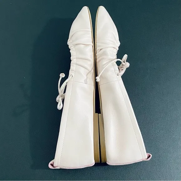Anthropologie Maryjane Tie Ballet Flats Feminine Romantic Soft Girl Like New