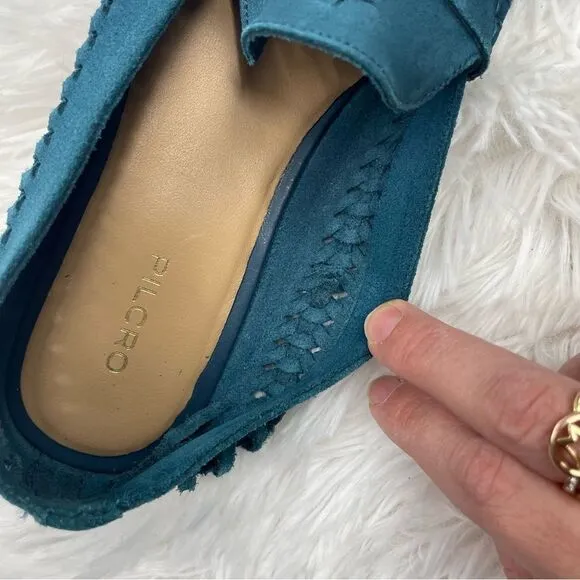 Anthropologie Pilcro Woven Slip On Leather Loafers
