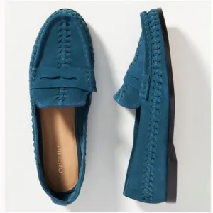 Anthropologie Pilcro Woven Slip On Leather Loafers