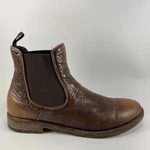 Antonio Maurizi Chelsea Boots Brown Italian Ombré Leather Mens Size 42 US Size 9