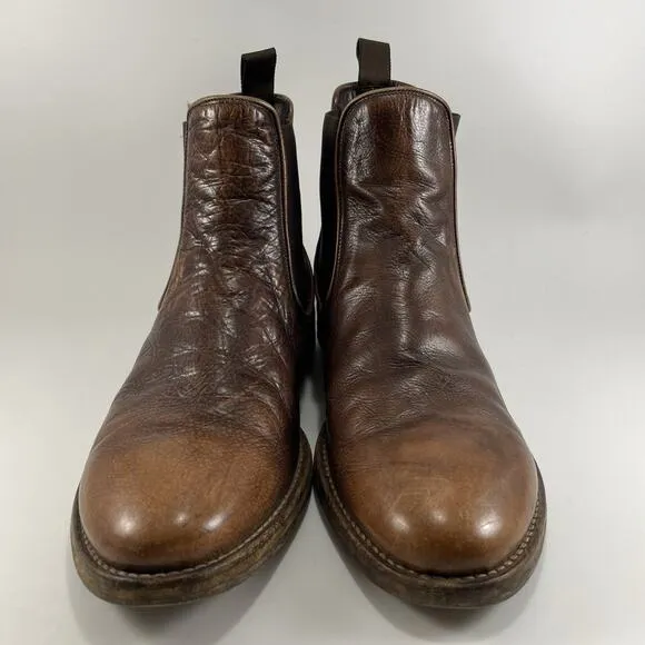 Antonio Maurizi Chelsea Boots Brown Italian Ombré Leather Mens Size 42 US Size 9