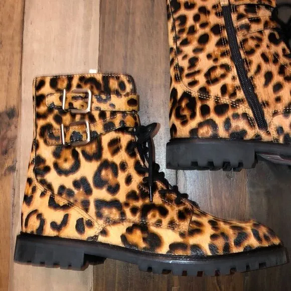 Antonio Melani BERTILLI Leopard Print Calf Hair