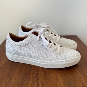Aquatalia Alaric Embossed Leather Low-Top Sneakers