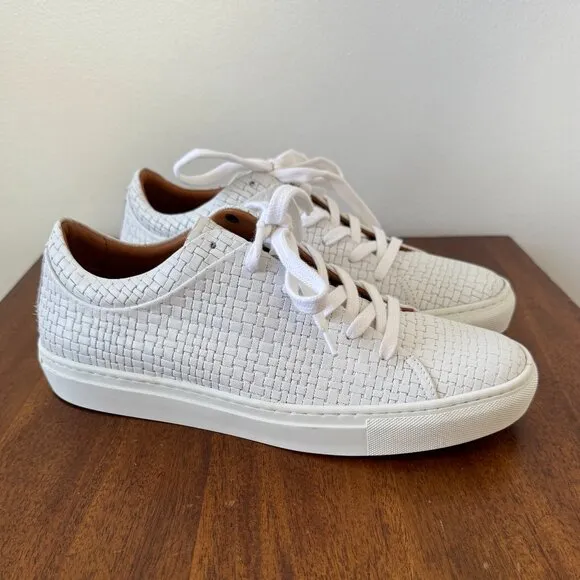 Aquatalia Alaric Embossed Leather Low-Top Sneakers
