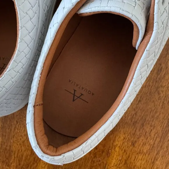 Aquatalia Alaric Embossed Leather Low-Top Sneakers