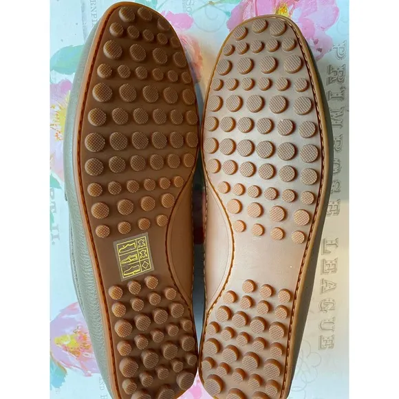 Aquatalia Kacey Tumbled Leather Driving Loafers