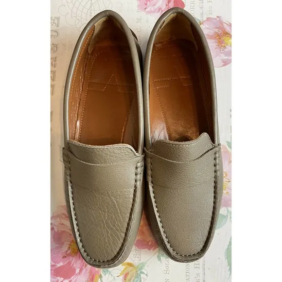 Aquatalia Kacey Tumbled Leather Driving Loafers