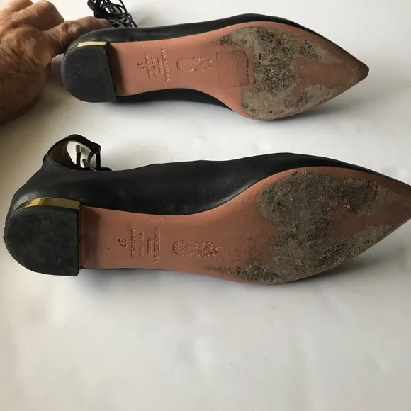 Aquazzura Christy Lace Up Flats