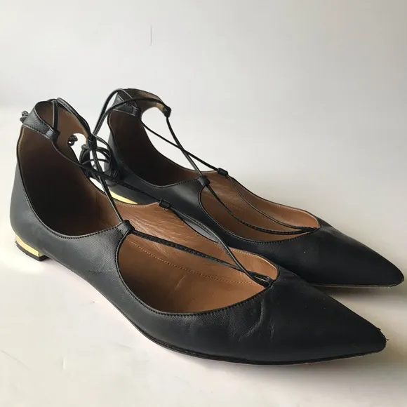 Aquazzura Christy Lace Up Flats