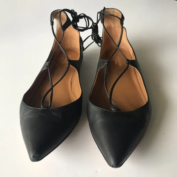 Aquazzura Christy Lace Up Flats