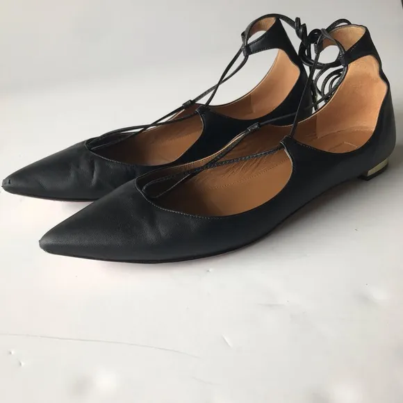 Aquazzura Christy Lace Up Flats