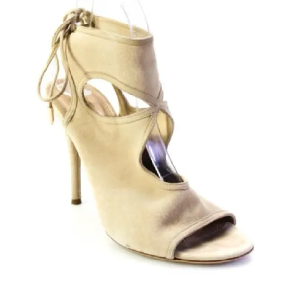 Aquazzura Stiletto Cut Out Ankle Strap Sandals