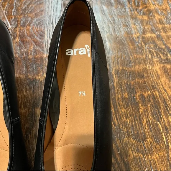 Ara Bella Leather Cap Toe Ballet Flats