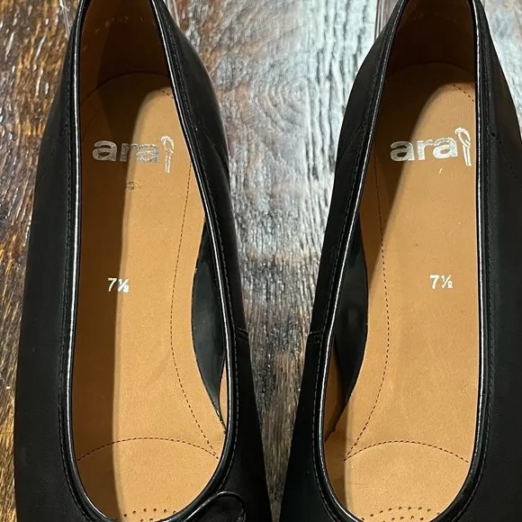 Ara Bella Leather Cap Toe Ballet Flats
