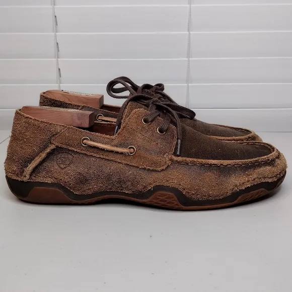 Ariat 4LR Gleeson Suede Leather Driving Moccasin Slip On Loafers Size 10D