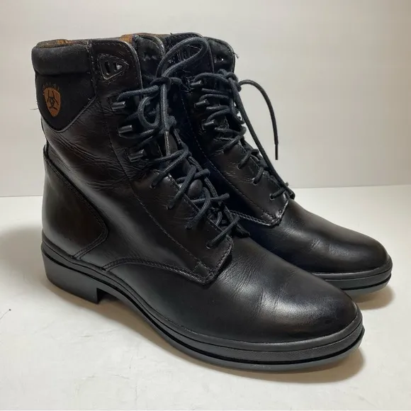 Ariat Black Combat &amp; Moto Boots with Lace-Up Design and Sturdy Sole Women’s 8.5