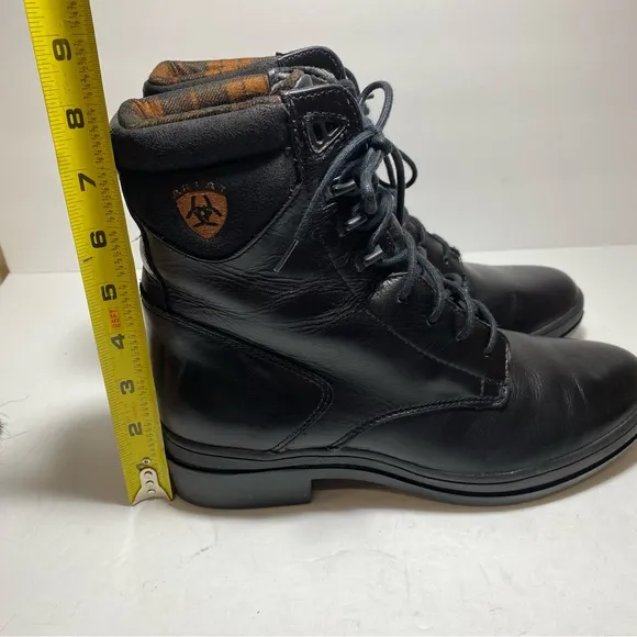 Ariat Black Combat &amp; Moto Boots with Lace-Up Design and Sturdy Sole Women’s 8.5