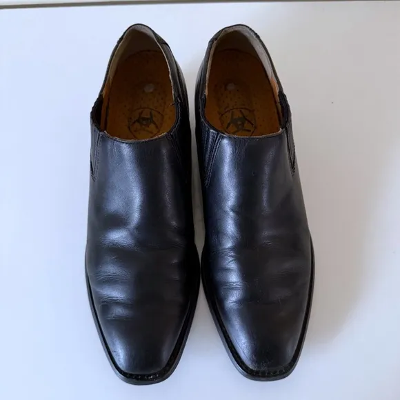 Ariat Chelsea Black Leather Low Ankle Boots Booties Size 7.5