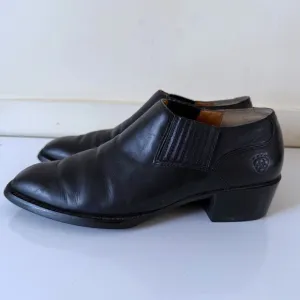 Ariat Chelsea Black Leather Low Ankle Boots Booties Size 7.5