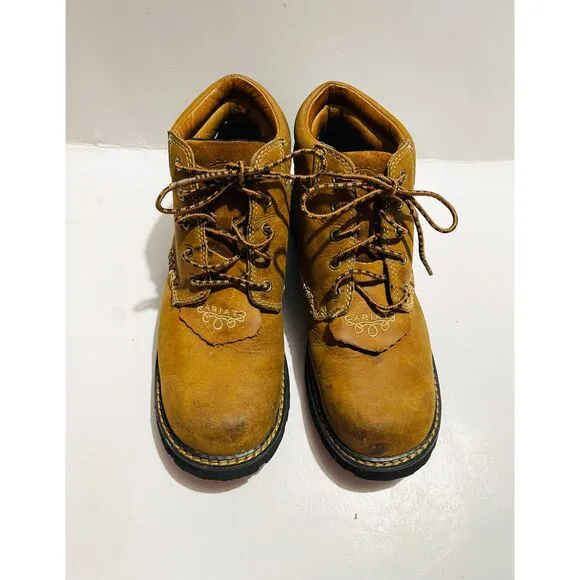Ariat leather boots combat USA western country brown rodeo casual women 9B