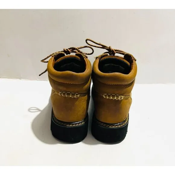 Ariat leather boots combat USA western country brown rodeo casual women 9B