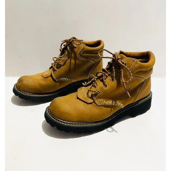 Ariat leather boots combat USA western country brown rodeo casual women 9B