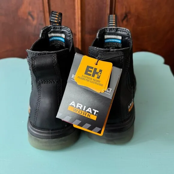 Ariat Turbo Chelsea H2O Carbon Toe Boots Men 7D. NWT