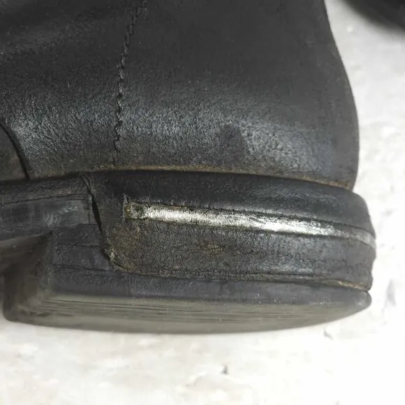A.S.98 Women's Traver 38 US7-7,5 Black Distressed Leather MidCalf Combat Boots