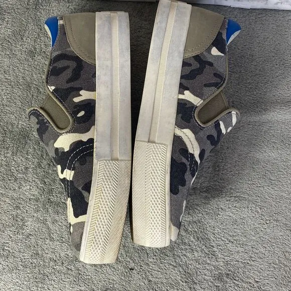 Ash Platflorm Gray Camo Slip On Sneakers Size 8.5/39