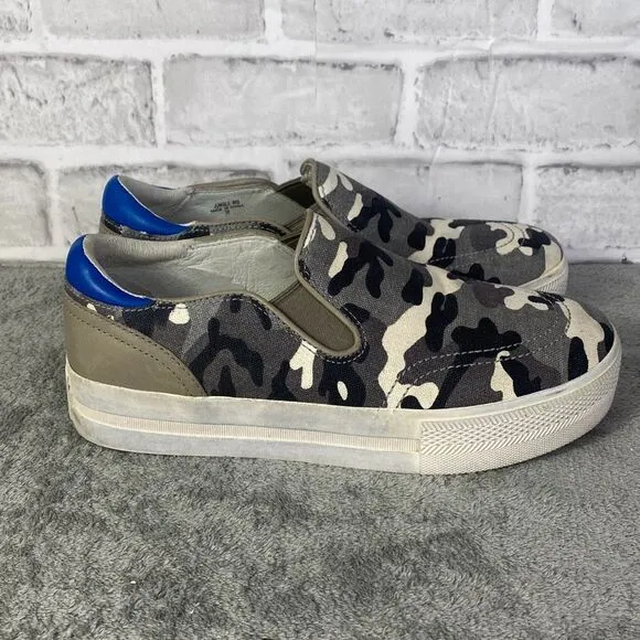 Ash Platflorm Gray Camo Slip On Sneakers Size 8.5/39