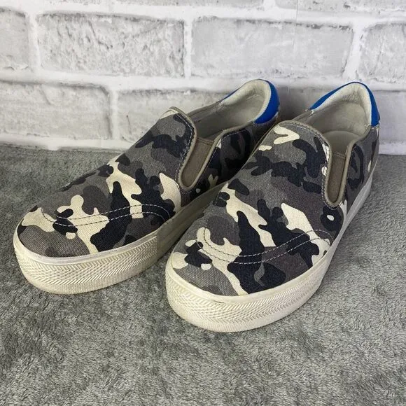 Ash Platflorm Gray Camo Slip On Sneakers Size 8.5/39