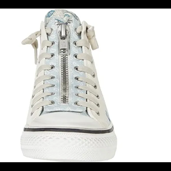 ASH VAL HIGH TOP PLATFORM ZIP FRONT SNEAKERS NWT SZ 9