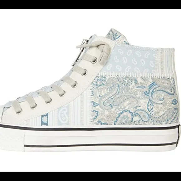 ASH VAL HIGH TOP PLATFORM ZIP FRONT SNEAKERS NWT SZ 9